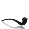 MAV Glass Gandalf Pipe in Black - 10" Borosilicate Glass Hand Pipe with Deep Bowl - Side View