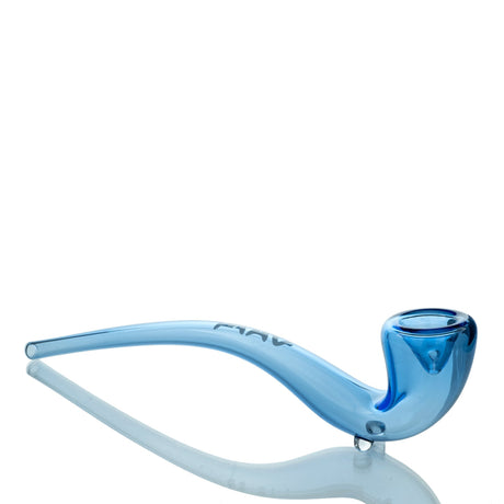 MAV Glass Gandalf Pipe in Ink Blue, 10" Borosilicate Glass, Side View on White Background