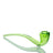 MAV Glass Gandalf Pipe in green, 10" long borosilicate glass, side view on white background