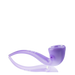 MAV Glass Gandalf Pipe in Purple - 10" Borosilicate Glass Hand Pipe Side View
