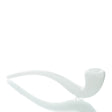MAV Glass Gandalf Pipe in White - Side View on Seamless White Background