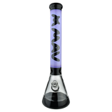 MAV Glass - Hermosa Beaker Bong 18" in Purple/Black with Clear Glass Downstem, Front View