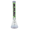 MAV Glass - Hermosa Beaker Bong 18'' in Purple/Slime with 50mm Diameter and 5mm Thickness