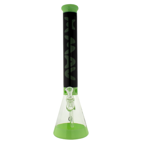 MAV Glass - Hermosa Beaker Bong 18'' in Slime/Black with 50mm Diameter and 5mm Thickness