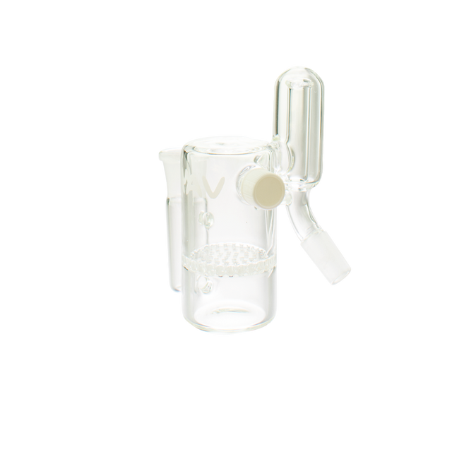MAV Glass Honey Splashproof Ash Catcher 14mm/45° with Honeycomb Percolator - Front View