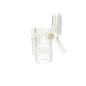 MAV Glass Honey Splashproof Ash Catcher 14mm/45° with Honeycomb Percolator - Front View