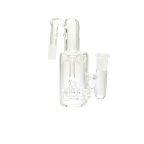 MAV Glass Inline Recycling Ash Catcher 14mm/90°, clear glass, front view on white background