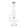 MAV Glass Inline to 8 Arms Tree Perc Bong in Black with Borosilicate Glass, Front View