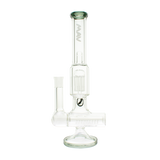 MAV Glass Inline to 8 Arms Tree Perc Bong in Black with Borosilicate Glass, Front View