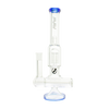 MAV Glass Inline to 8 Arms Tree Perc Bong in Ink Blue with Clear Borosilicate Glass, Front View
