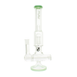 MAV Glass Inline to 8 Arms Tree Perc Bong in Seafoam, Front View on Seamless White Background