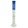 MAV Glass 18" Inline to Double Honeycomb to UFO Straight Bong in Ink Blue