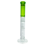 MAV Glass 15" Straight Bong with Inline, Honeycomb, UFO Percs, and 18mm Joint - Front View