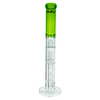 MAV Glass 15" Straight Bong with Inline, Honeycomb, UFO Percs, and 18mm Joint - Front View