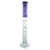 MAV Glass 21" Inline to Triple Honeycomb to UFO Straight Bong in Purple, Front View