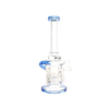 MAV Glass Lunada Bay Incycler Single Uptake Dab Rig in Blue, Front View with Glass on Glass Joint