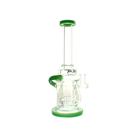 MAV Glass Lunada Bay Incycler Single Uptake Dab Rig in Forest Green, Front View on White Background