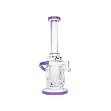 MAV Glass Lunada Bay Incycler Dab Rig in Purple with Single Uptake, Glass on Glass Joint, Front View