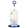 MAV Glass - 12 Arms Sycamore Tree Perc Bong with Blue Accents - Front View