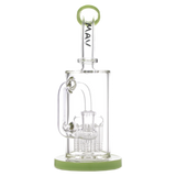MAV Glass - 9" Sycamore Tree Perc Bong with 12 Arms and Slime Accents - Front View