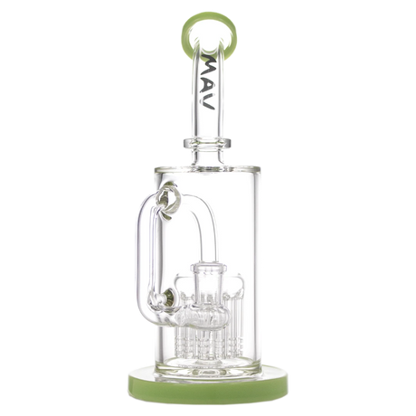 MAV Glass - 9" Sycamore Tree Perc Bong with 12 Arms and Slime Accents - Front View