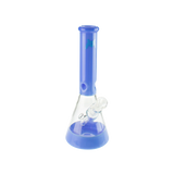 MAV Glass - 12'' Full Color Beaker Bong in Lavender with Clear Glass Bowl - Side View