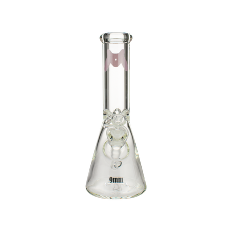 MAV Glass 12'' Classic Beaker Bong in Purple, 9mm Thick Glass, Front View on White Background