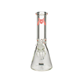 MAV Glass 12'' Classic Beaker Bong in Red with 9mm Thick Glass and 18mm to 14mm Down Stem