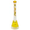 MAV Glass B18 2 Tone Beaker Bong in Golden Bamboo, 18" Tall, Borosilicate Glass