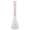 MAV Glass - B18 2 Tone Beaker Bong in Pink Cherry, Front View with Clear Borosilicate Glass