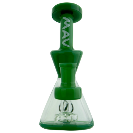 MAV Glass - Balboa Mini Rig in Green, Compact 6" Beaker Design with Glass on Glass Joint