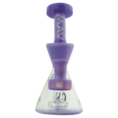 MAV Glass - Balboa Mini Rig in Purple, Compact 6" Beaker Design with Glass on Glass Joint