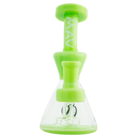 MAV Glass - Balboa Mini Rig in Slime variant with 2.5" diameter, front view on white background