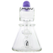 MAV Glass - Purple Barrel Top Pyramid UFO Bong Front View on White Background