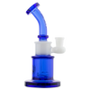MAV Glass Birthday Cake Beaker Bong in Blue/White, Compact 8" Design, Side View