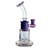 MAV Glass Birthday Cake Beaker Bong in Purple with Compact 8" Design, Front View on White Background