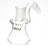 MAV Glass White Colored Dry Ash Catcher at 45 Degree Angle, Clear Beaker Design