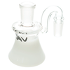 MAV Glass - White Colored Dry Ash Catcher with 90 Degree Joint - Beaker Design