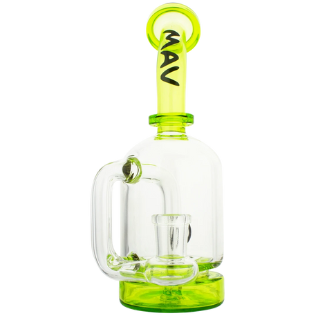 MAV Glass - Dropdown Can Rig with Glass on Glass Joint and Neon Green Accents