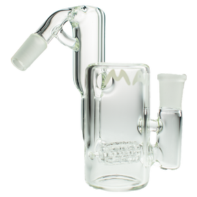 MAV Glass Inline Recycling Ash Catcher, 90 Degree Joint, 14mm, Clear View