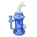 MAV Glass - Monterey Recycler Dab Rig in Blue & White with Vortex Percolator - Side View