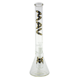 Maverick Glass 18 inch beaker and ash catch combo golden palm tree decal