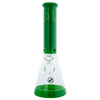 MAV Glass - 12" Full Color Beaker Bong in Forest Green with Clear Tube - Front View