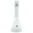 MAV Glass - 12" White Full Color Beaker Bong with Clear Glass Downstem and Bowl