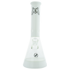 MAV Glass - 12" White Full Color Beaker Bong with Clear Glass Downstem and Bowl