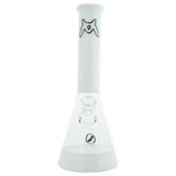 MAV Glass - 12" White Full Color Beaker Bong with Clear Glass Downstem and Bowl