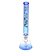 MAV Glass 18" Full Color Beaker Bong in Ink Blue Koi, Front View on White Background