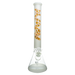 MAV Glass - 18" Full Color Beaker Bong with Orange Accents - Front View