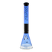 MAV Glass 18" Two-tone Zebra Beaker Bong in Blue with Deep Bowl - Front View