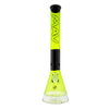 MAV Glass 18" Two-tone Zebra Beaker Bong in Neon Yellow & Black with 5mm Thickness